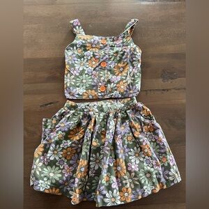 Peanuts Brand floral skirt and tank top set. Girl’s size 5T. Very cute set!